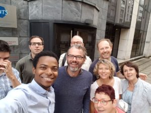 Abdou with Trustees of the French Haemophilia Society in 2017