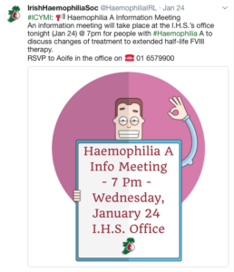 Irish Haemophilia Society Twitter (2018)