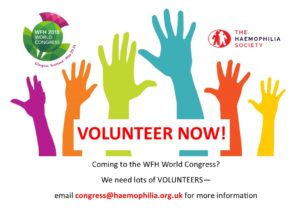 The Haemophilia Society 'Volunteer Now' poster