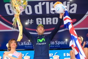 Alex celebrating winning stage eight of the Giro d'Italia (2013)