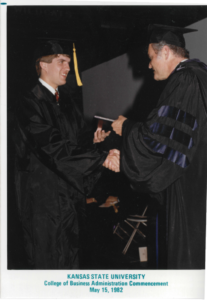 Mark on a graduation day in 1982.