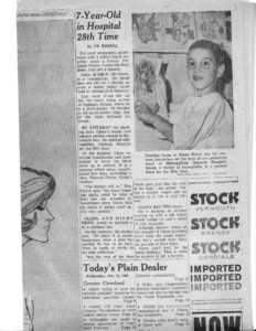 Press cutting featuring a story about Glenn as a 7-year-old.