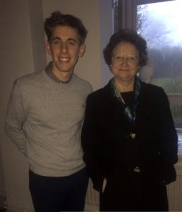 Laurence pictured with gene therapy pioneer, Dr. Katherine A. High