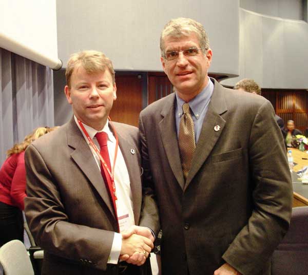 Mark Skinner with Brian O'Mahony.